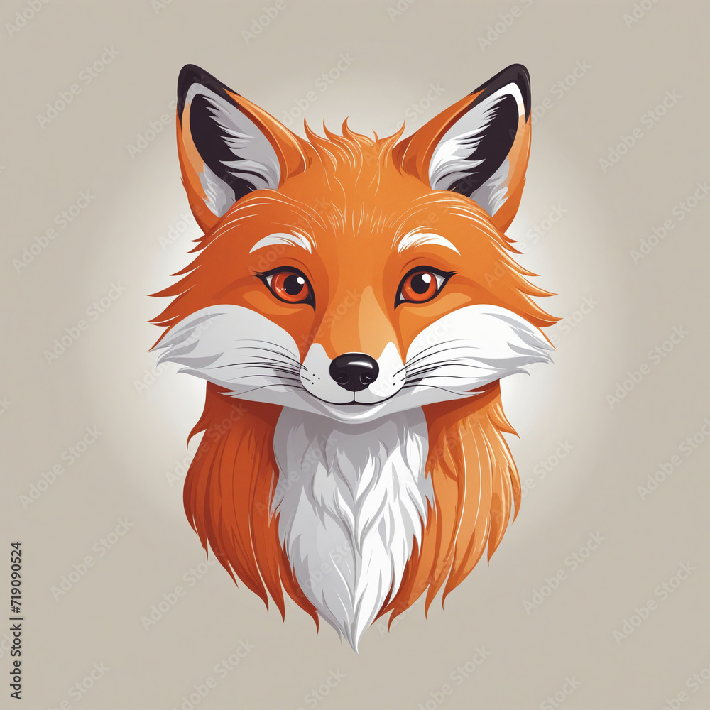 Obraz premium Sleek fox logo design