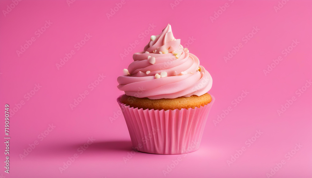 Pink Cupcakes with Sprinkles background