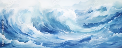 ocean wave background blue wave © Photo And Art Panda
