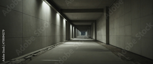 Solid hallway or walkway. Minimalist backdrop.