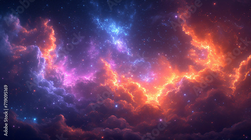 Beautiful colorful galaxy clouds nebula background wallpaper  space and cosmos or astronomy concept  supernova  night stars hd