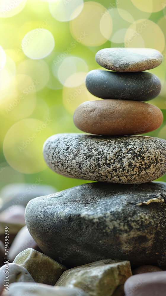 Zen Rock Balance Spa Tower stacked rocks Zen Rock Balance Spa Tower stacked rocks