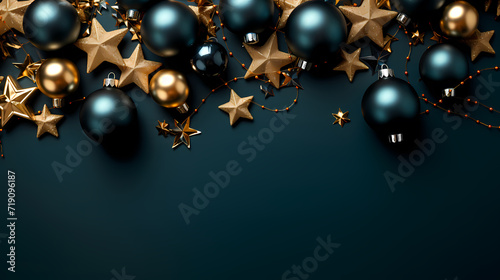 Luxurious shiny Christmas ball decoration, Christmas and New Year ornaments background