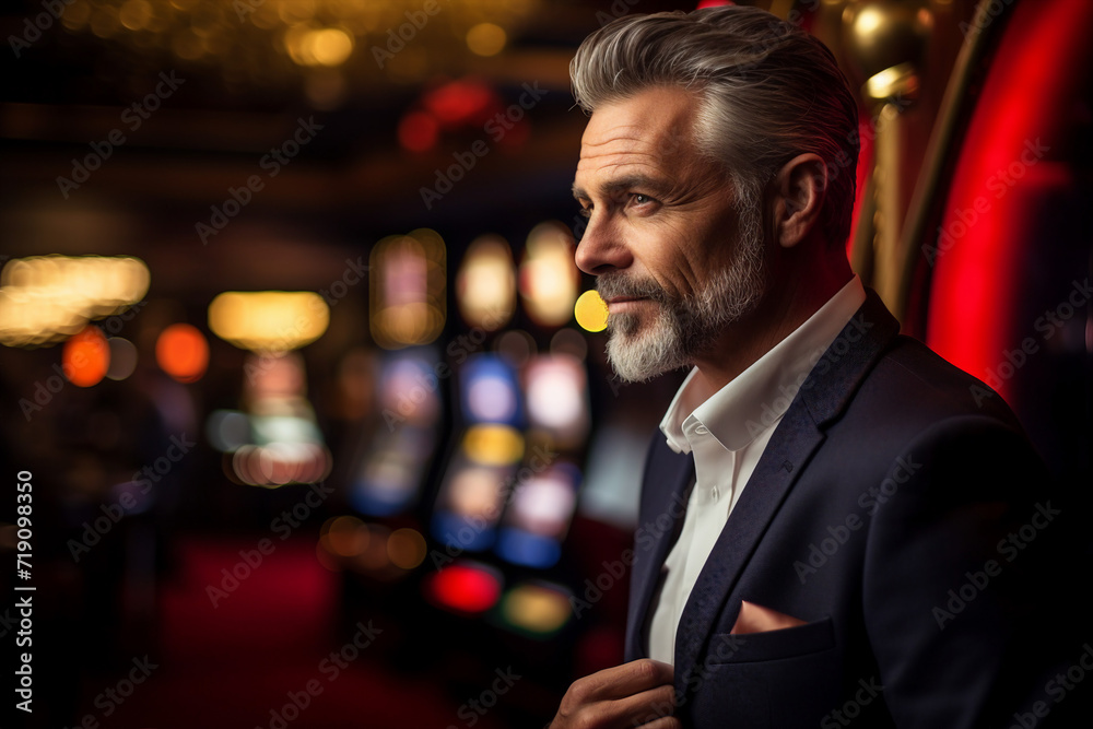 Concept of casino games poker slots free spins chips cards dice players las vegas Generative AI picture Concept of casino games poker slots free spins chips cards dice players las vegas Generative AI picture