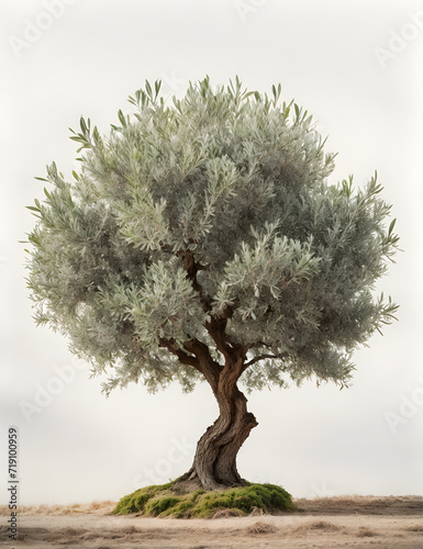 Wallpaper Mural Front view of watercolor olive tree on white background Torontodigital.ca