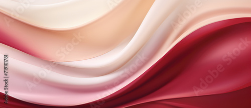 Burgundy and Beige abstract wave background.