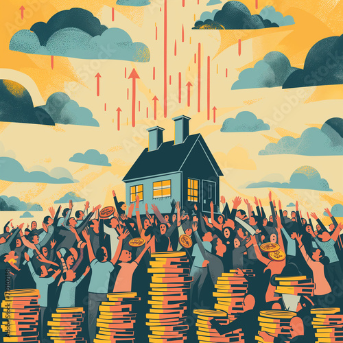 An illustration of the housing shortage - affordable living space is rare photo