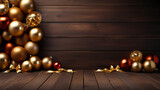 New Year concept banner, Christmas festive atmosphere, holiday decorations background