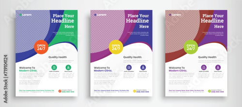 Modern Medical Flyer Template Design. Healthcare business flyer Template, Medical and healthcare modern flyer template