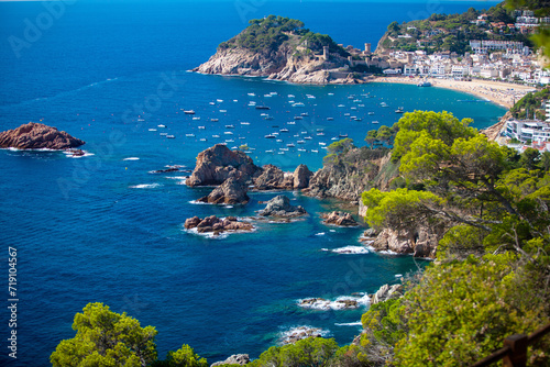 sea coast, resort, mountains, forest, sea, rocks, mountain trails, tourist, ecological resort, coastal city, wildlife, Spanish coastal city, Tossa de Mar, Spanish coast of Catalonia, Costa Brava