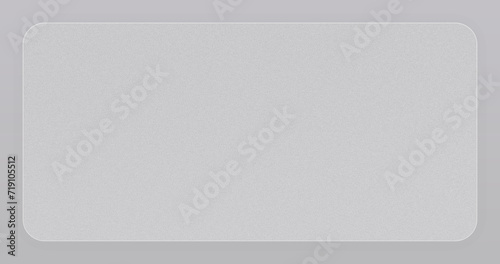 matte white Glassmorphism Background with Realistic Effect and Futuristic UIUX Illustration. Set of transparent glass plate with round corners. Card on the pedestal on gray background