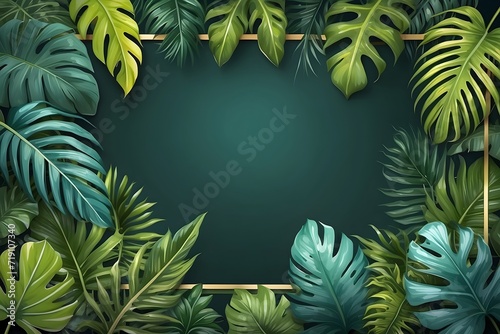 tropical leaves frame © rayan