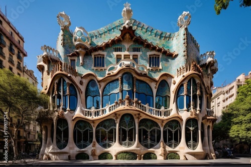 Architectural masterpiece in Barcelona. Generative AI