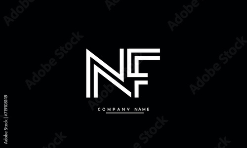 NF, FN, N, F Abstract Letters Logo Monogram