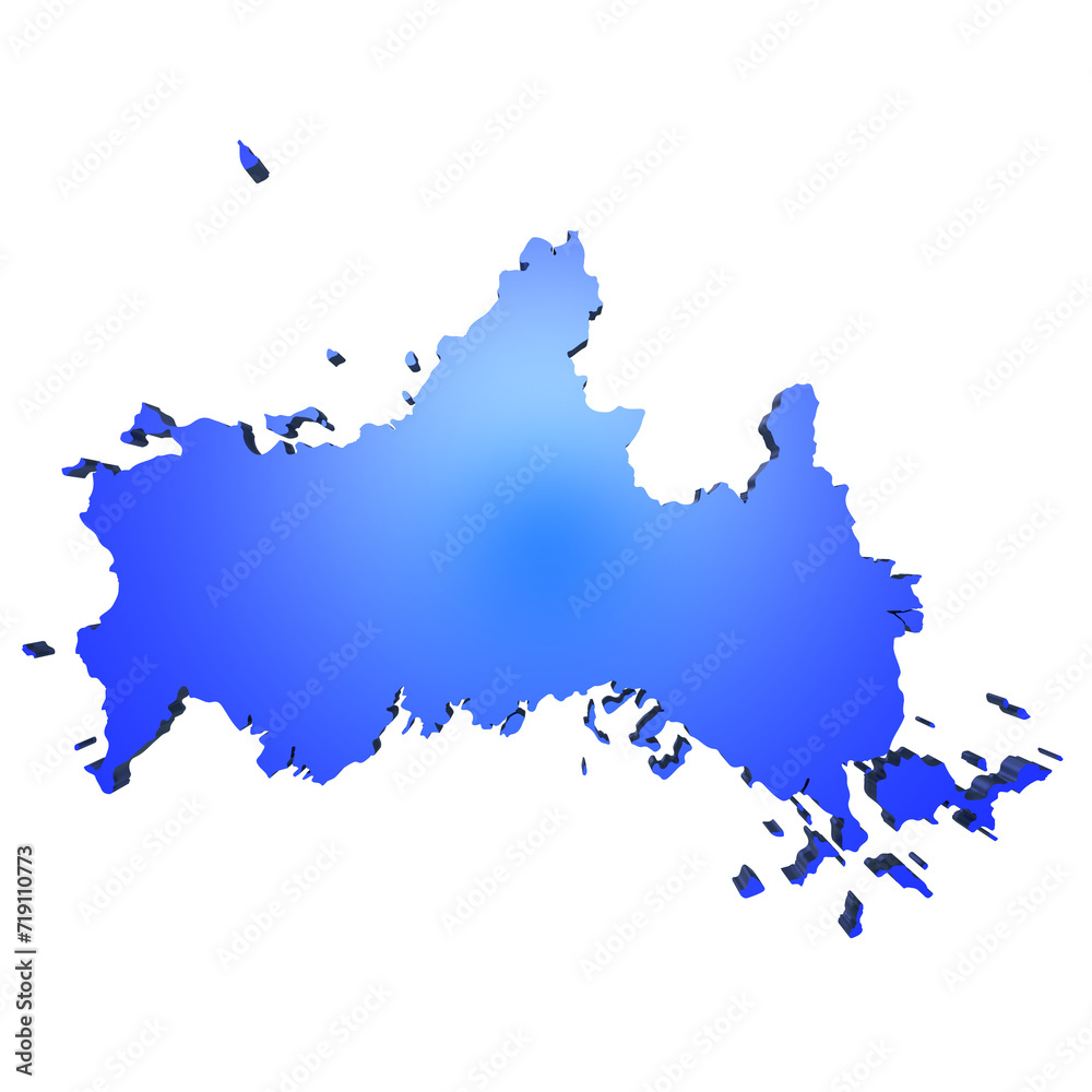 Fototapeta premium 日本の山口県の地図