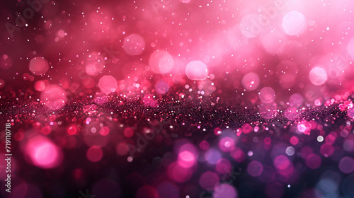 abstract colorful pink bokeh background with glitter defocused lights and stars