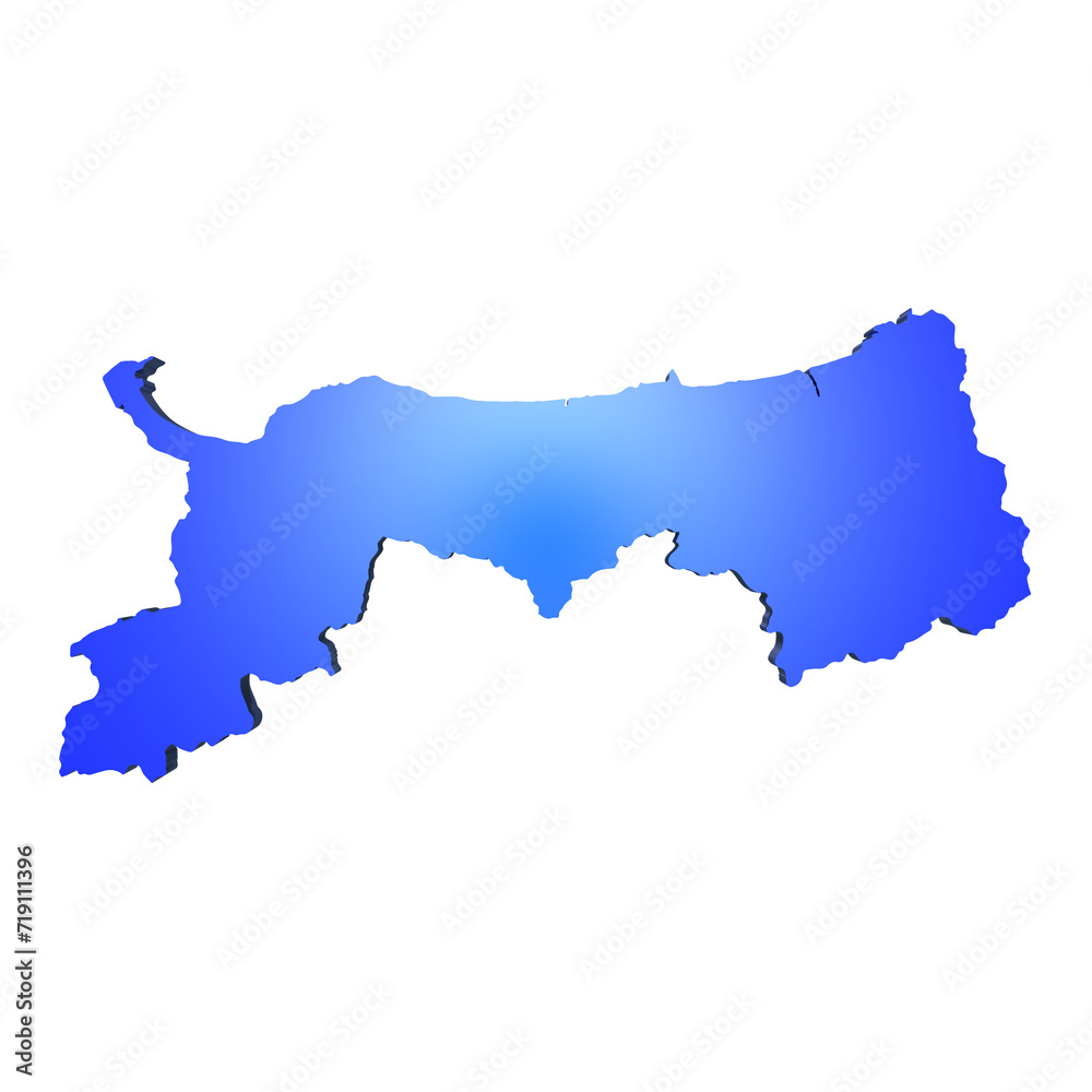 Fototapeta premium 日本の鳥取県の地図