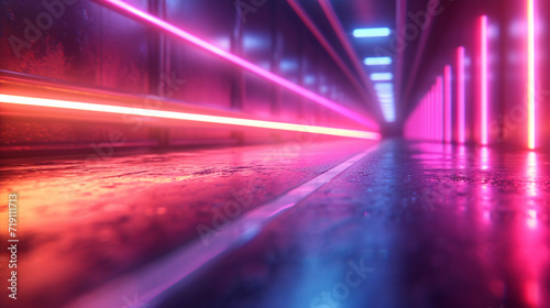 neon lines in the dark background, in the style of dark pink and dark azure, light white and light purple, light-filled, 8k 3d, light cyan and bronze, art deco-inspired, light red and indigo 
