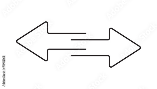 two ways line icon . two ways flat vector icon from two ways collection for web, mobile apps and ui.
