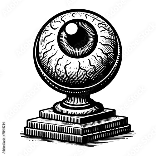 eyeball statue illustration