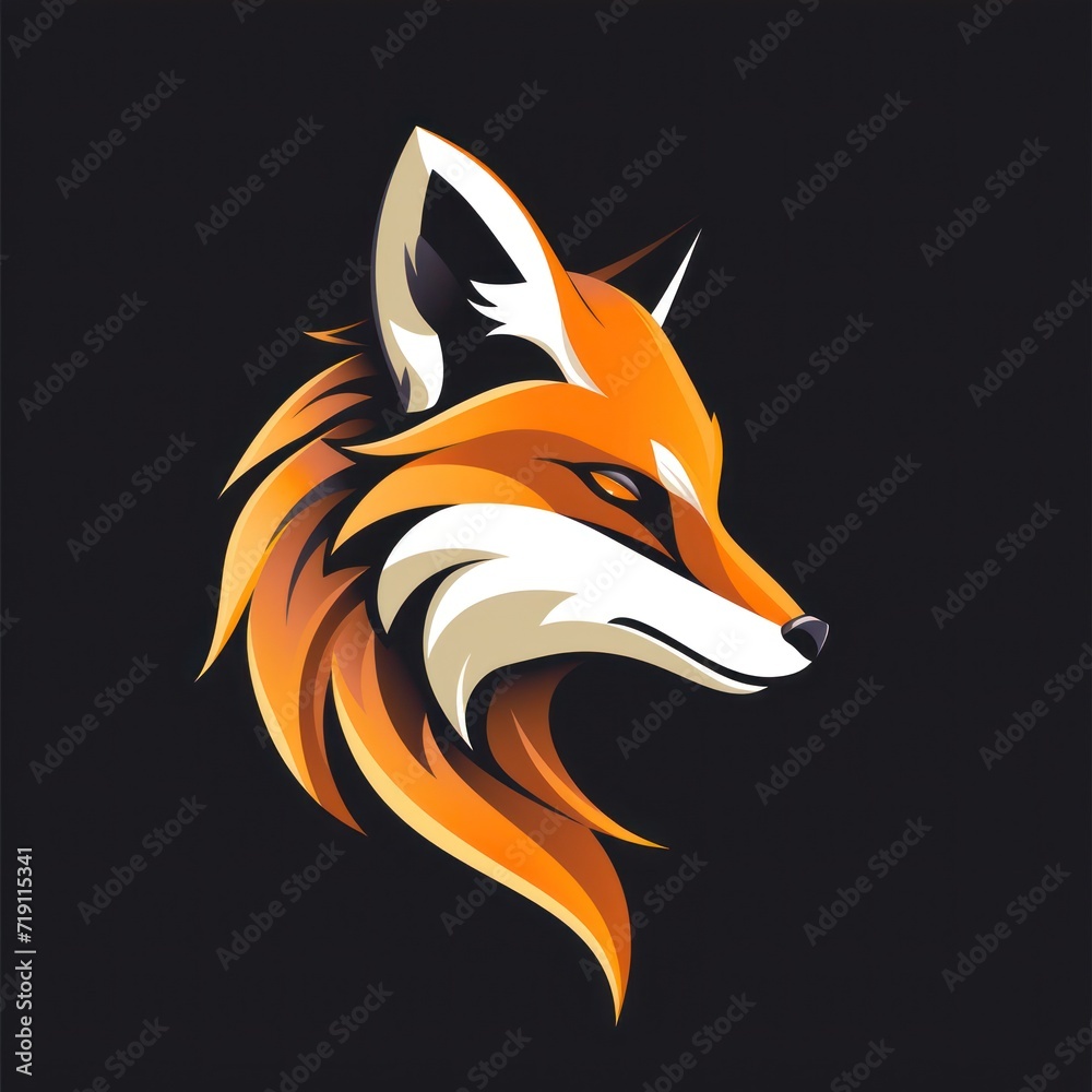 Animal Fox. Logo illustration of a Fox. Fox emblem, icon, logotype,decal, print. Animal Fox. Logo illustration of a Fox. Fox emblem, icon, logotype,decal, print.