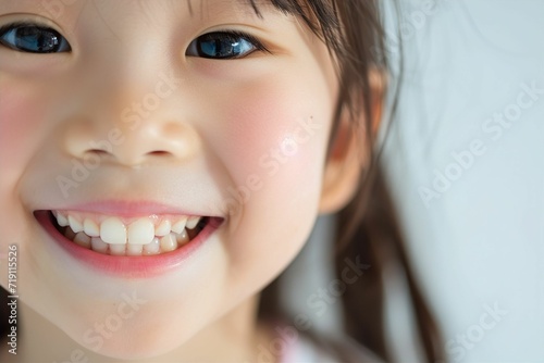 歯並びの綺麗な笑顔の子供の写真（矯正 ・ 歯列矯正 ・ マウスピース矯正 ・ホワイトニング・ 小児歯科・かみ合わせ）	
 photo