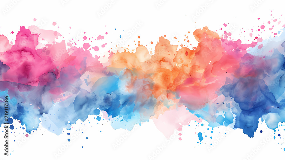 Artistic Watercolor Brushstrokes on Abstract Paint Background