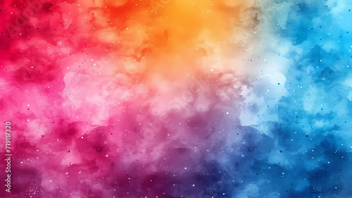Colorful Watercolor Paints Forming Abstract Backdrop