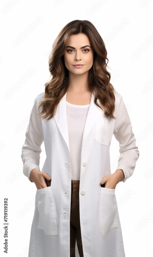 Healthcare. medical staff concept. Portrait of smiling woman doctor posing on white background. free space. Professional general practitioner. Healthcare. medical staff concept. Portrait of smiling woman doctor posing on white background. free space. Professional general practitioner.