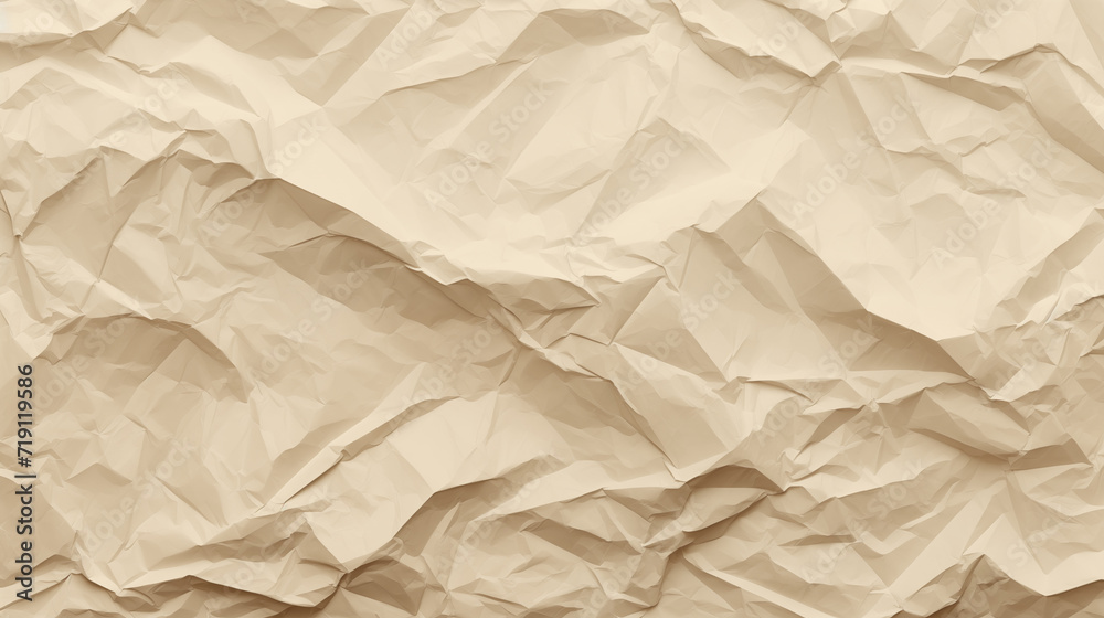 Obraz premium Recycle brown paper crumpled texture. Old paper surface for background.