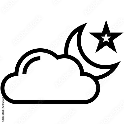 Night Climate Vector Icon