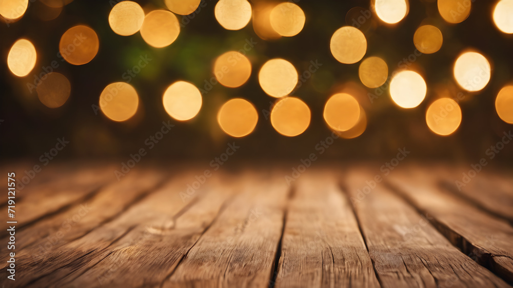 Bokeh abstract light background. Festive Background With Bokeh And Bright Golden Lights.  AI generated image, ai
