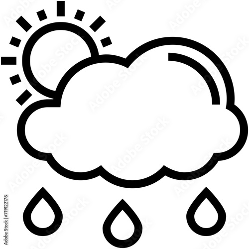 Fototapeta Raining Vector Icon