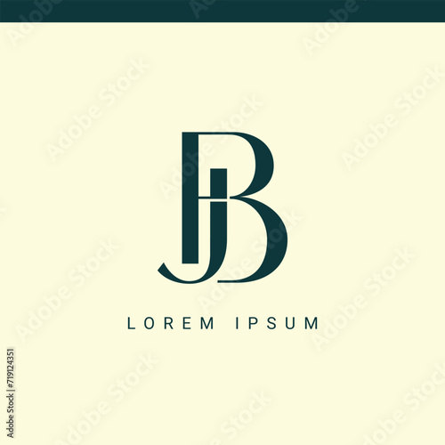Bj monogram, Bj initial wedding, Bj logo company, Bj icon business, corporate sign with variation three colors designs for alphabetical marriage name, brand name, initial couple