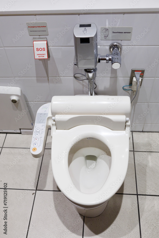Fototapeta premium white Toilet bowl in the bathroom