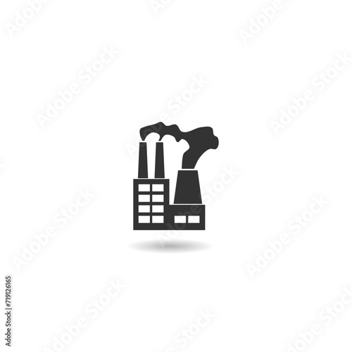 Factory logo icon with shadow