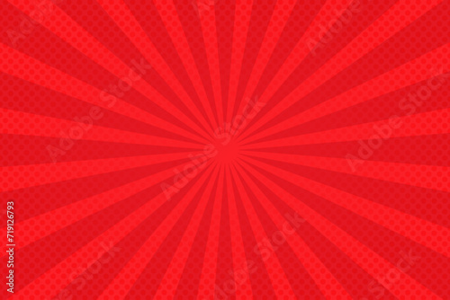 Comic red background line icon. Drawing, superhero, magazine, caricature, style. Vector line icon for business and advertising