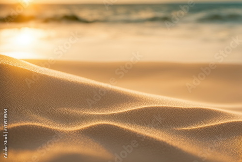 Desert Dunes in Golden Sunset Light