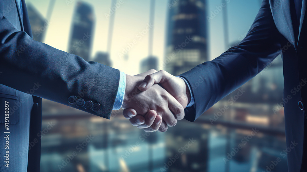Businessmen making handshake with partner, greeting, dealing, merger and acquisition, business cooperation concept Businessmen making handshake with partner, greeting, dealing, merger and acquisition, business cooperation concept