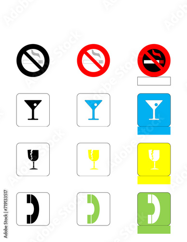 set of icons