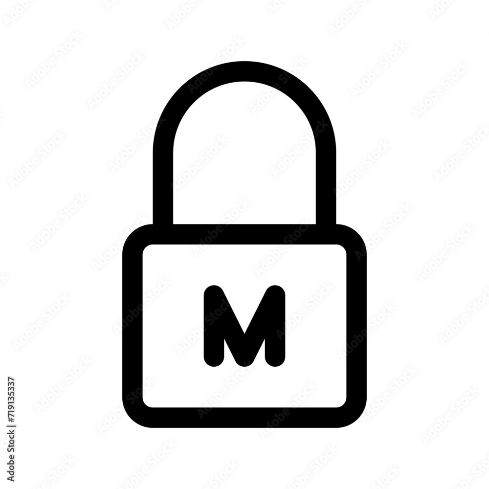 Men locker room line icon. Vector graphics Men locker room line icon. Vector graphics