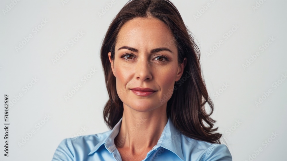 She is one confident exec. Studio portrait of a successful businesswoman posing against a white background. She is one confident exec. Studio portrait of a successful businesswoman posing against a white background.