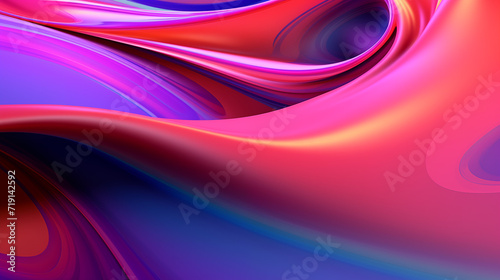 Abstract Rainbow Neon Holographic Wavy Silk Texture Textile Dark Background for Presentations HD Wallpapers PC 