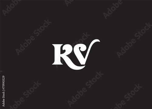 RV LETTER LOGO DESIGN AND INITIAL LOGO