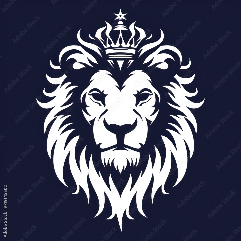 Fototapeta premium Animal Lion. Logo illustration of a Lion. Lion emblem, icon, logotype,decal, print.