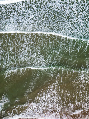 amazing waves pattern view from drone