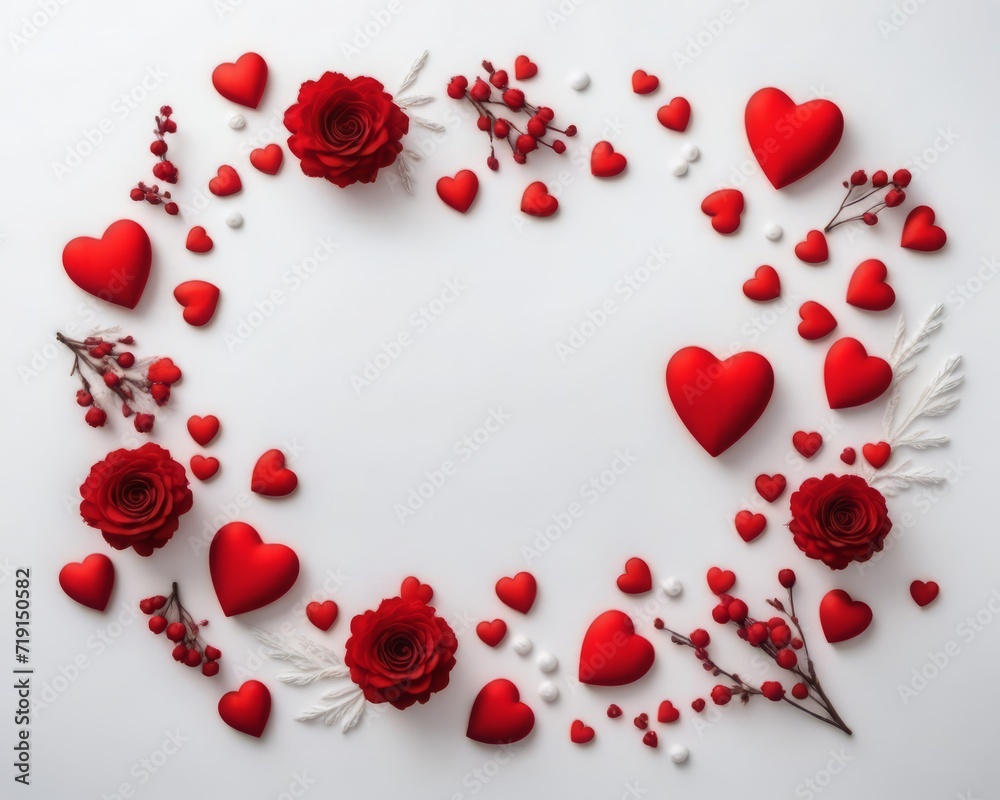 Romantic Valentine's Day Heart Frame Illustration Romantic Valentine's Day Heart Frame Illustration