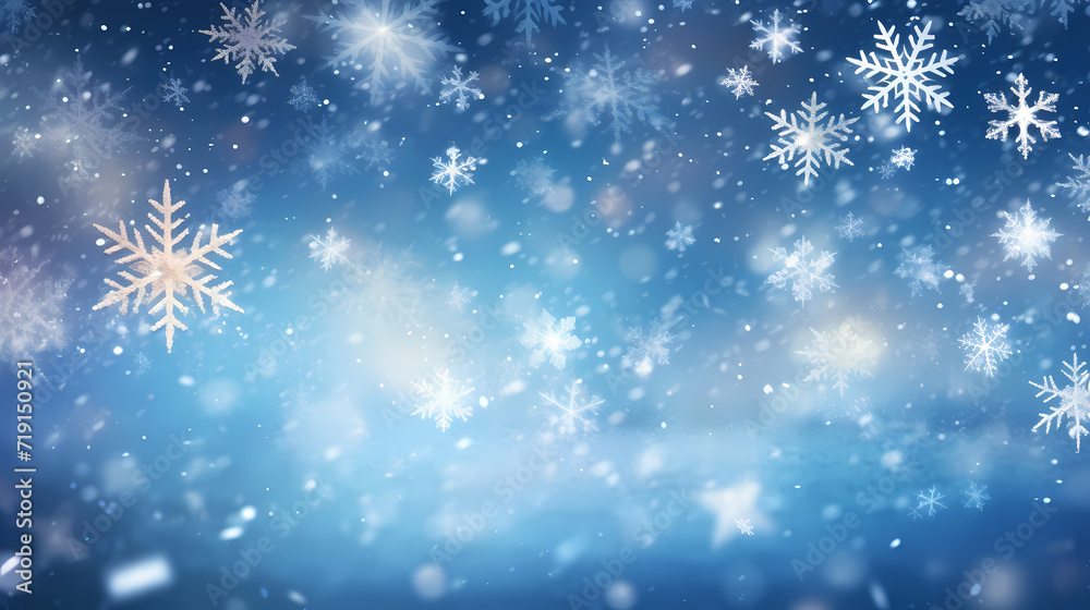 Beautiful winter Christmas glowing background with falling snowflakes, winter background Beautiful winter Christmas glowing background with falling snowflakes, winter background