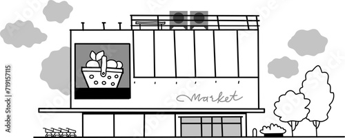 hand drawn sketch of a house