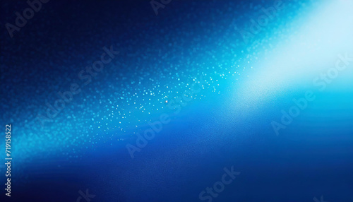 abstract blue background with grain. Unfocussed wall illuminated with neon light. Modern wallpaper